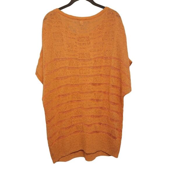 Chicos Orange Knit Dolman Sweater Top Oversize 582 - Picture 2 of 13